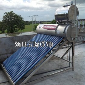 Hình ảnh Thái Dương Năng lắp đặt trên mặt trần phẳng bồn nước có ví trí thấp hơn.