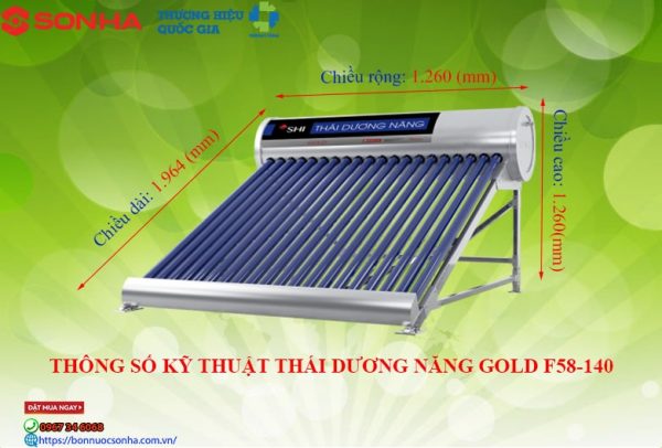 Thong So Ky Thuat Thai Duong Nang Gold F58 140 Min
