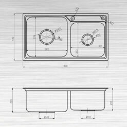 Kích thước sản phẩm Chậu rửa bát S80