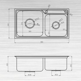Kích thước sản phẩm Chậu rửa bát S80