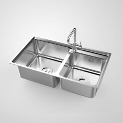 Chậu rửa liền khối Inox Sơn Hà 2 hộc - S80