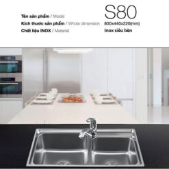 Ảnh minh hoạ chậu rửa S80