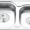 Chậu rửa bát inox Gorlde GD 5502 (68x44) 2 hố lệch
