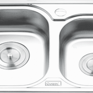 Chậu rửa bát inox Gorlde GD 5502 (68x44) 2 hố lệch