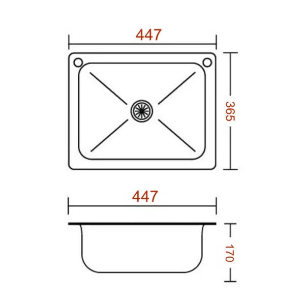 Chậu rửa inox Sơn Hà 1H447S - Hình ảnh 5