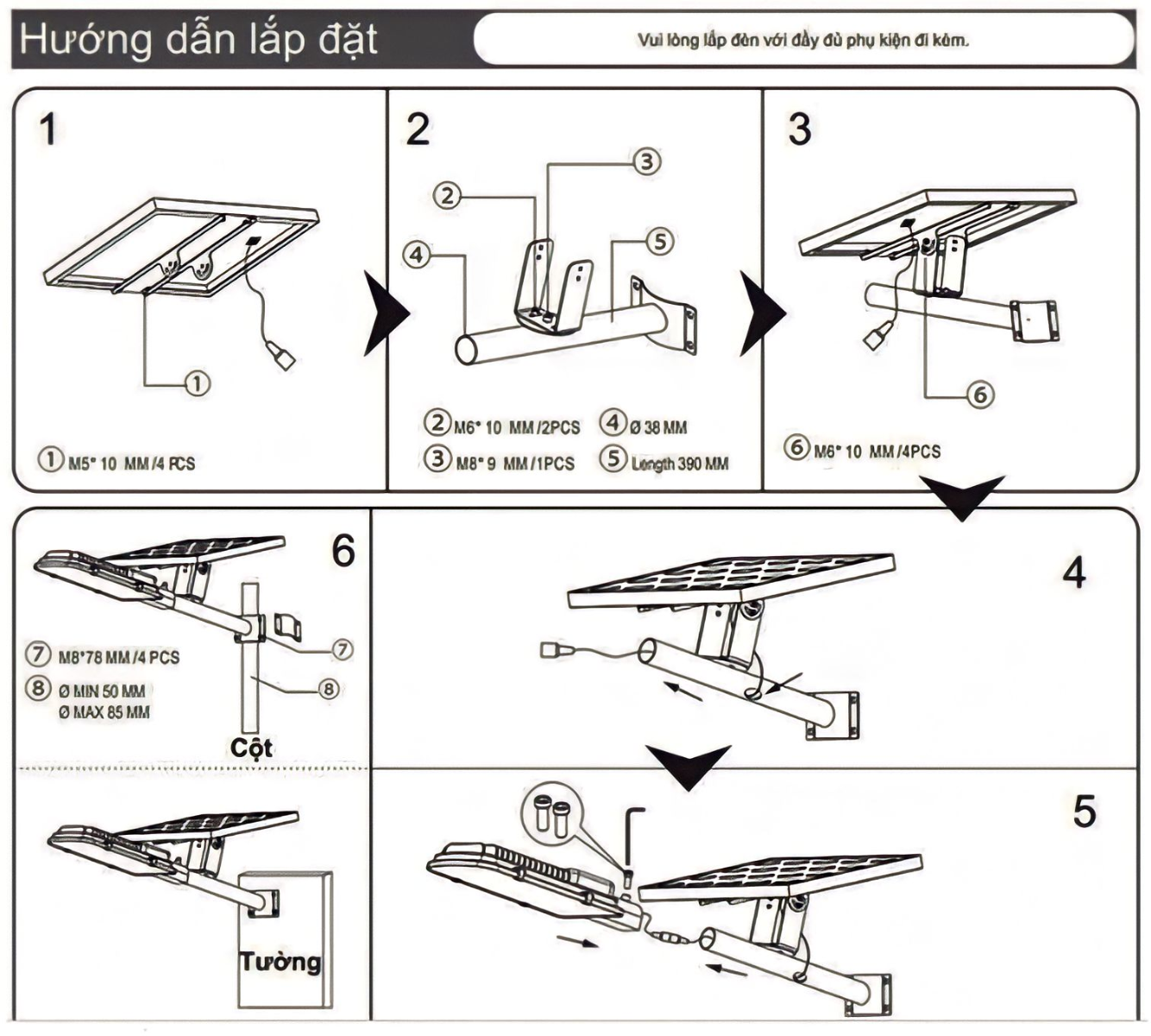 Đèn năng lượng mặt trời LY-TYN016 100W / LY-TGD001 100W - Hình ảnh 2